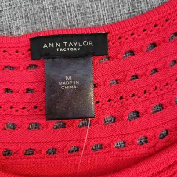 Ann Taylor Factory Dark Pink Knit Midi Dre… - Picture 6 of 6